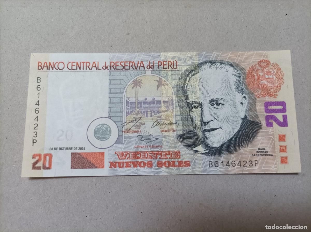 Billetes extranjeros: Billete Per&uacute;, 20 soles, a&ntilde;o 2004, UNC - Foto 1