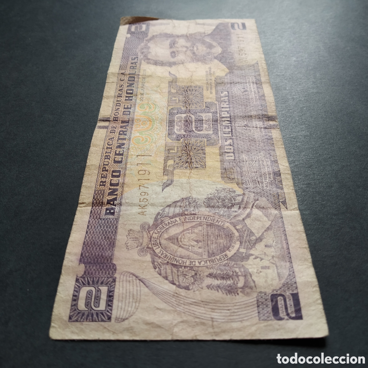 Billetes extranjeros: BILLETE - HONDURAS 2 LEMPIRAS 2019 - Foto 3