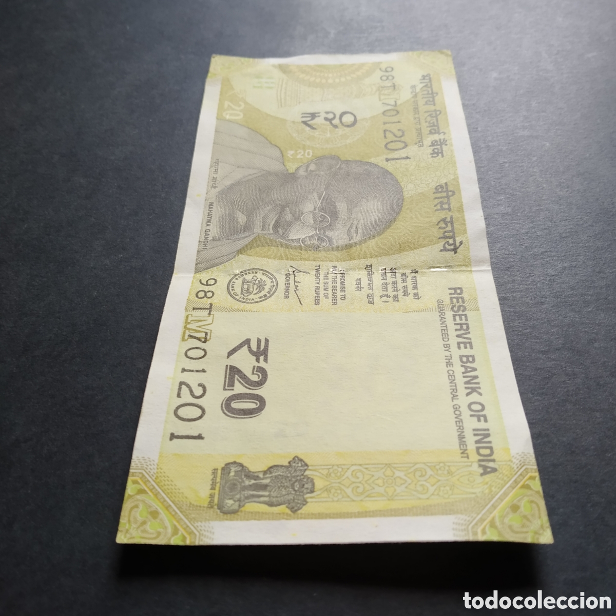 Billetes extranjeros: BILLETE - INDIA 20 RUPIAS 2022 - Foto 4