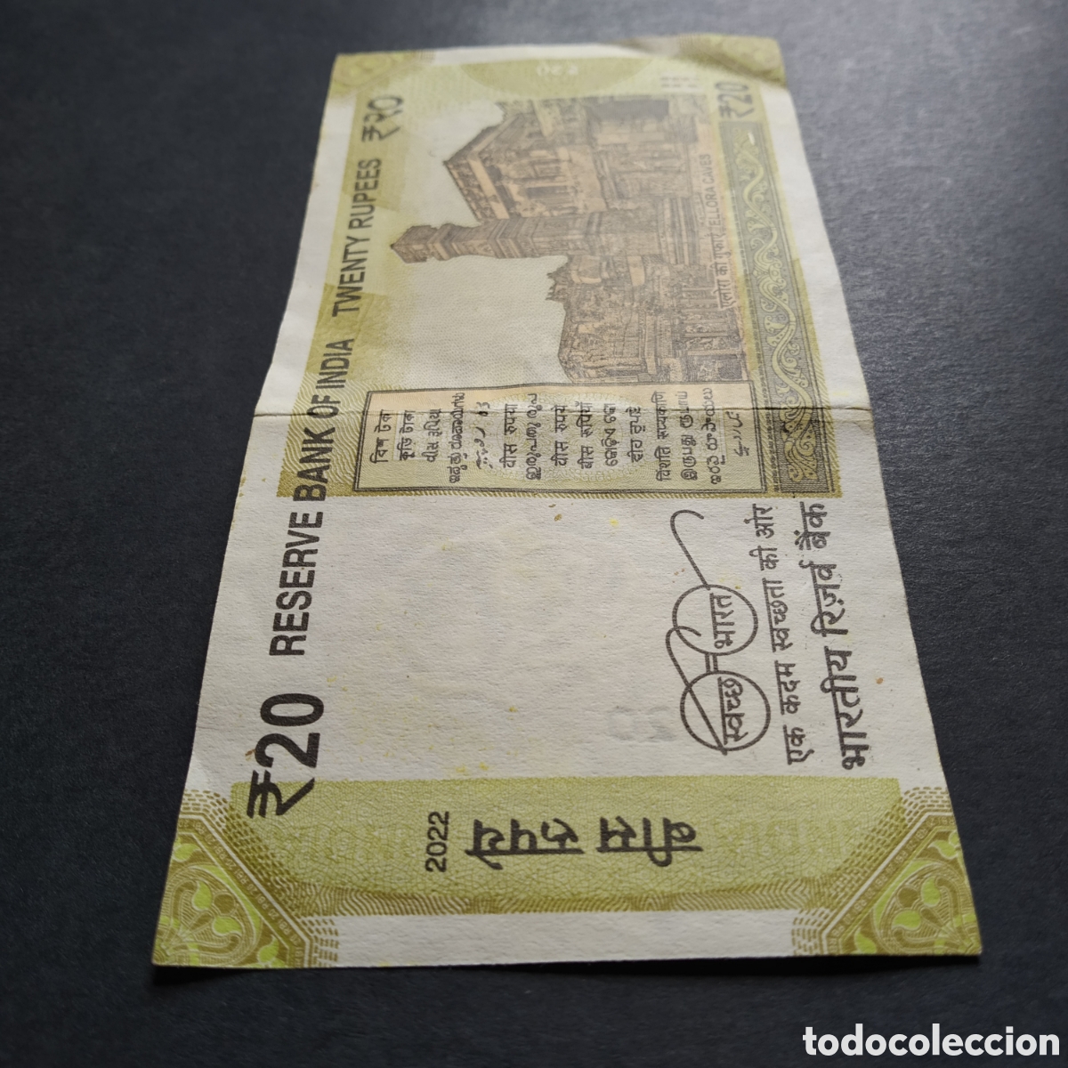 Billetes extranjeros: BILLETE - INDIA 20 RUPIAS 2022 - Foto 6