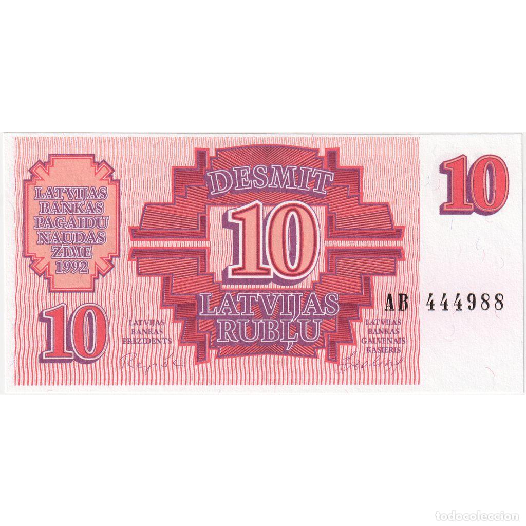 Billetes extranjeros: [#232356] 10 Rublu, 1992, Letonia, KM:38, UNC - Foto 1