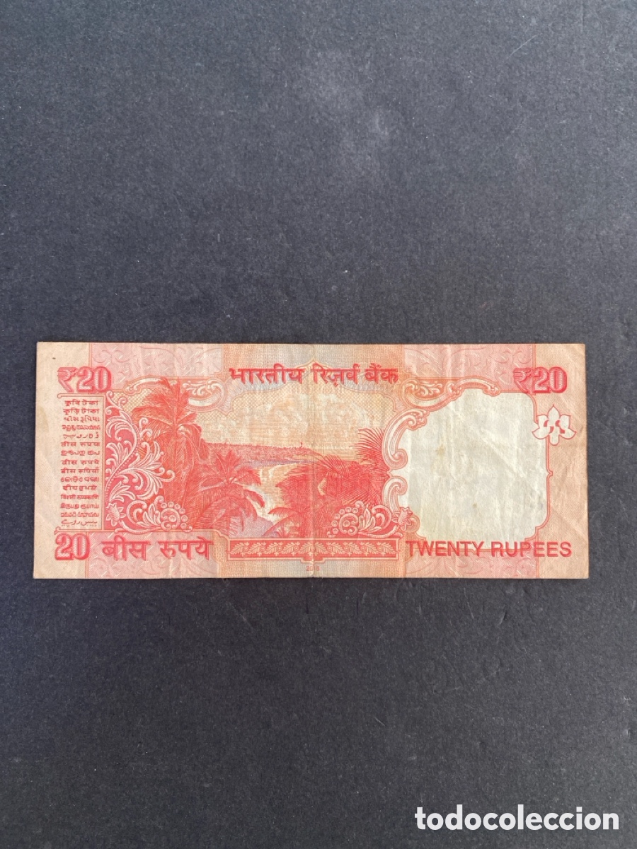 Billetes extranjeros: Billete de India 20 rupias - Foto 2