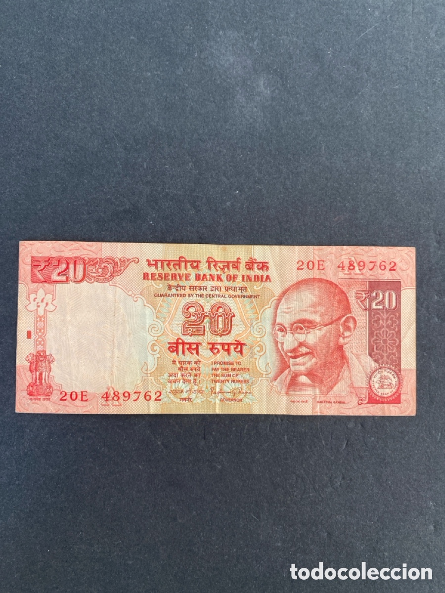 Billetes extranjeros: Billete de India 20 rupias - Foto 1