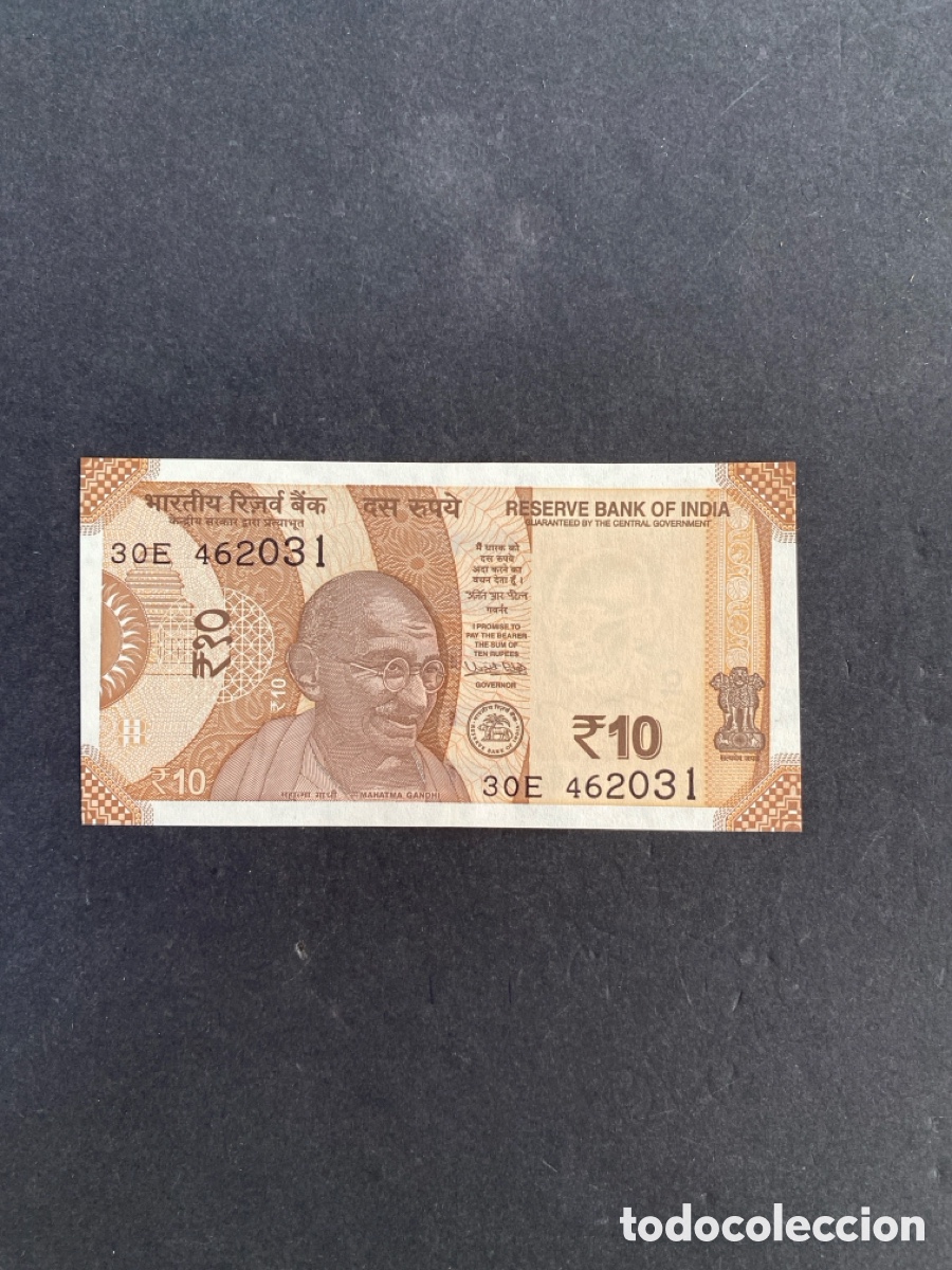 Billetes extranjeros: Billete de India 10 rupias - Foto 1