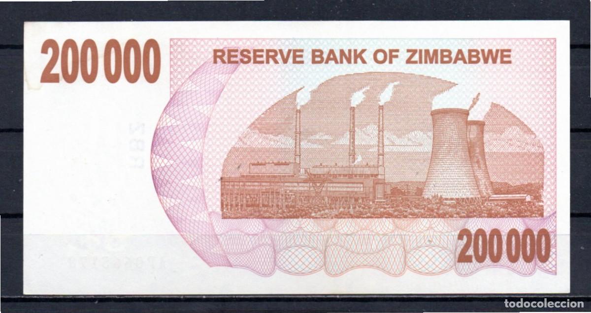 Billetes extranjeros: ZIMBABWE 2007, 200000 DOLLARS, P-49, SC-UNC; 2 ESCANER - Foto 2