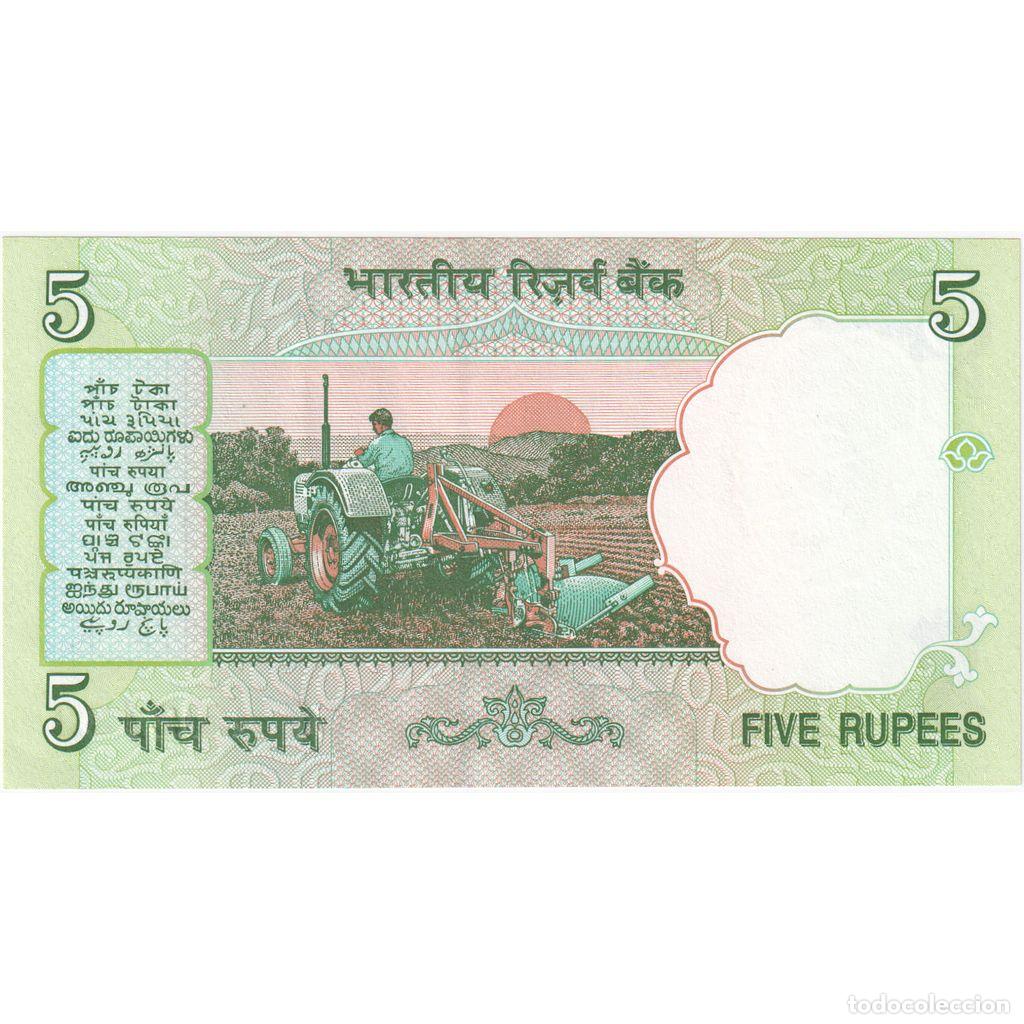Billetes extranjeros: [#196880] India, 5 Rupees, UNC - Foto 2