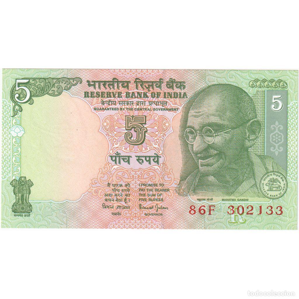Billetes extranjeros: [#196880] India, 5 Rupees, UNC - Foto 1