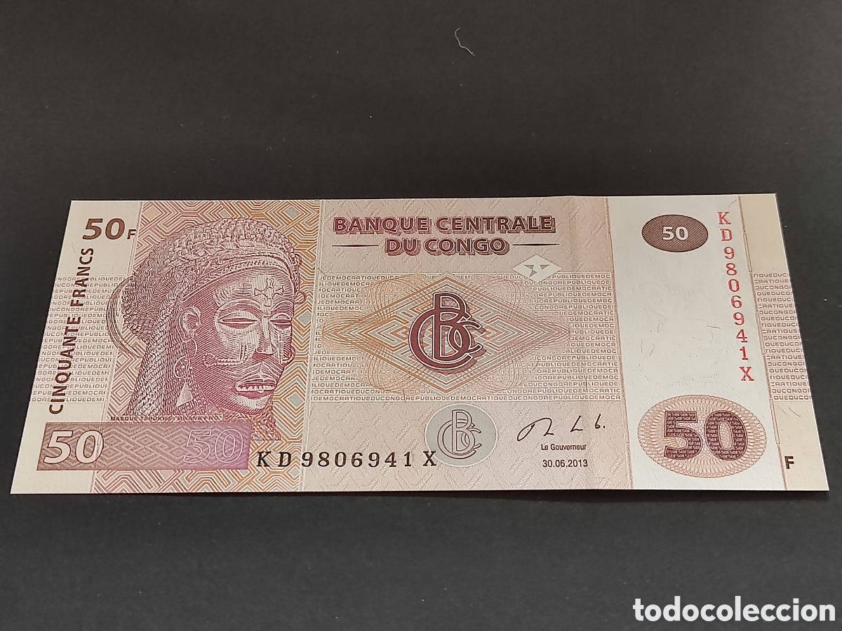 Billetes extranjeros: Billetes del Mundo 50 francs de Congo - Foto 1