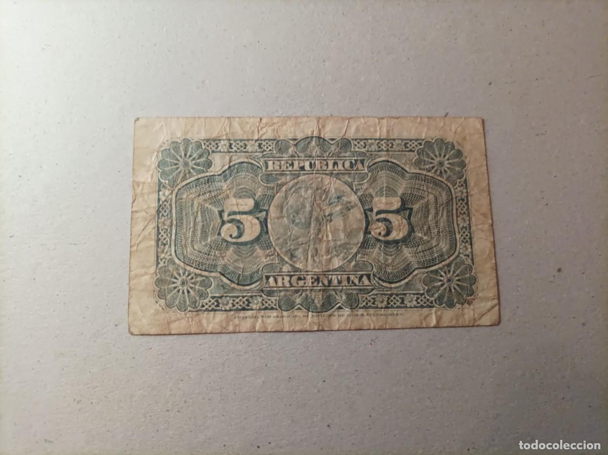 Billetes extranjeros: Billete Argentina, 5 centavos, a&ntilde;o 1891 - Foto 2