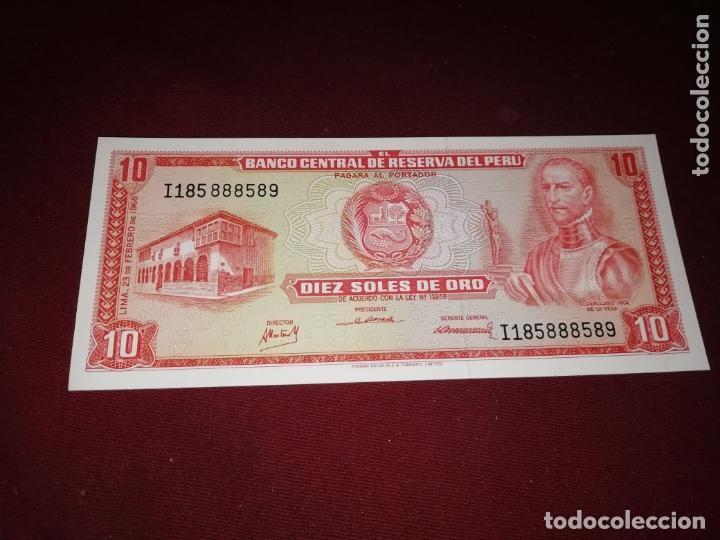Billetes extranjeros: Per&uacute;. 10 soles de 1968. SC - Foto 1
