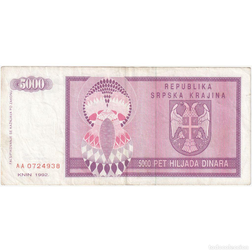 Billetes extranjeros: [#249513] Croacia, 5000 Dinara, MBC - Foto 2