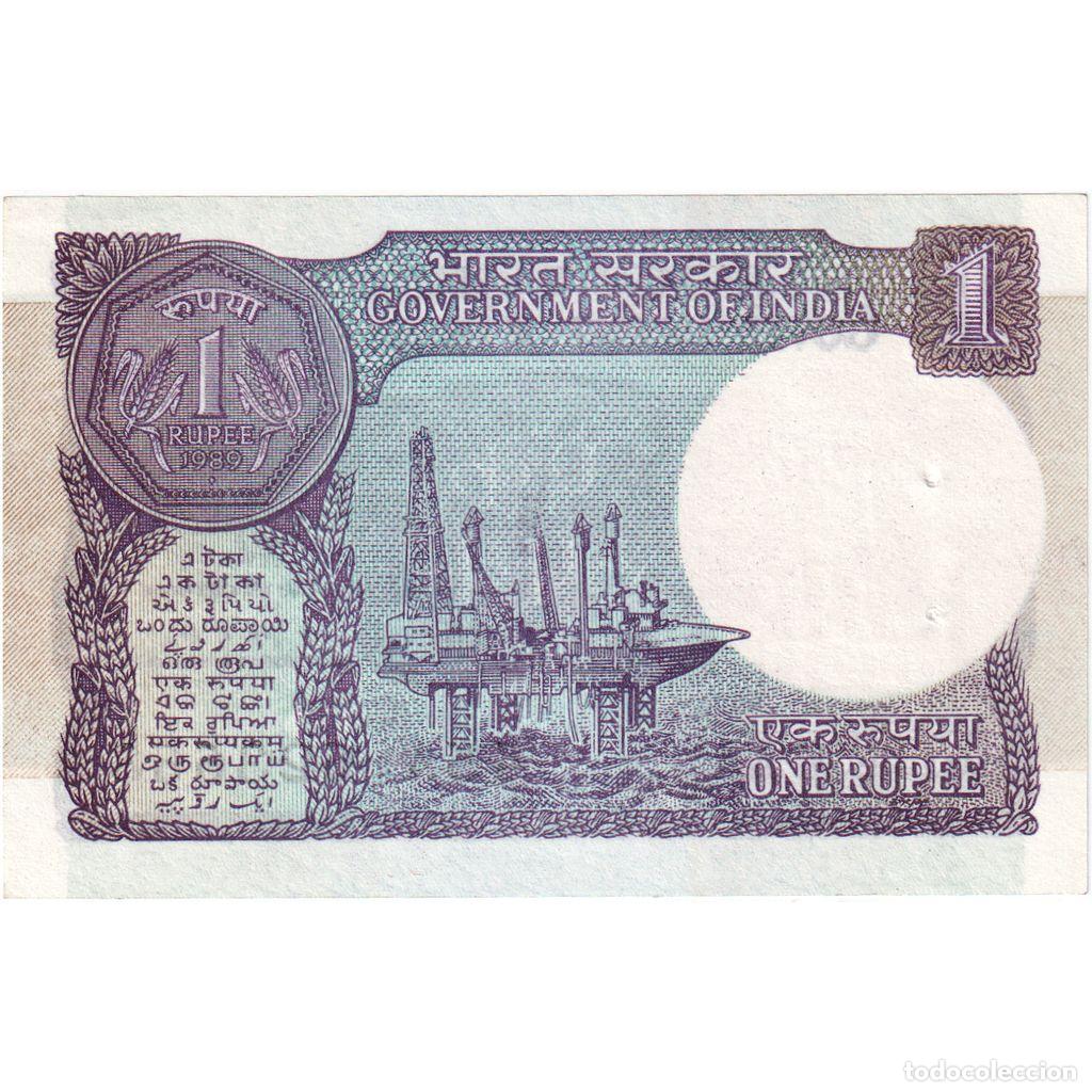 Billetes extranjeros: [#196919] India, 1 Rupee, Undated (1989), EBC - Foto 2