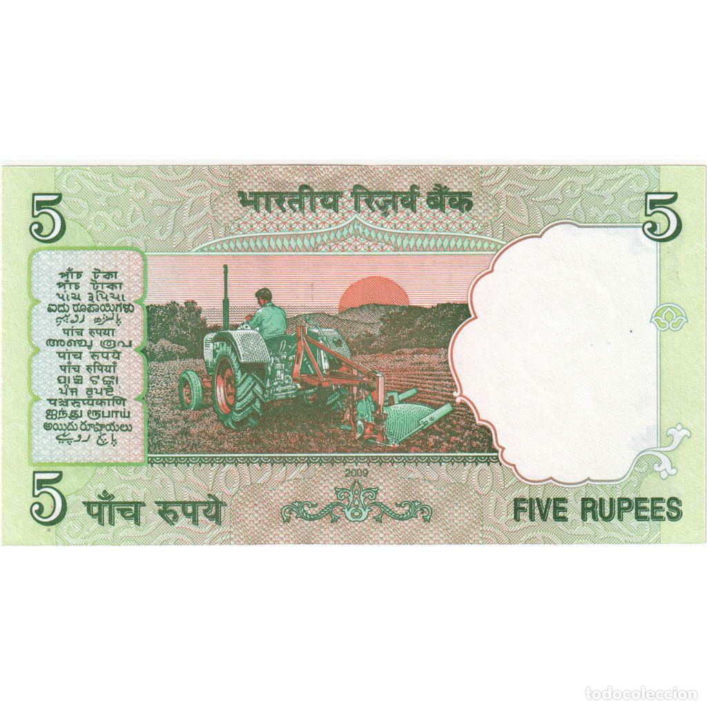 Billetes extranjeros: [#196928] India, 5 Rupees, UNC - Foto 2