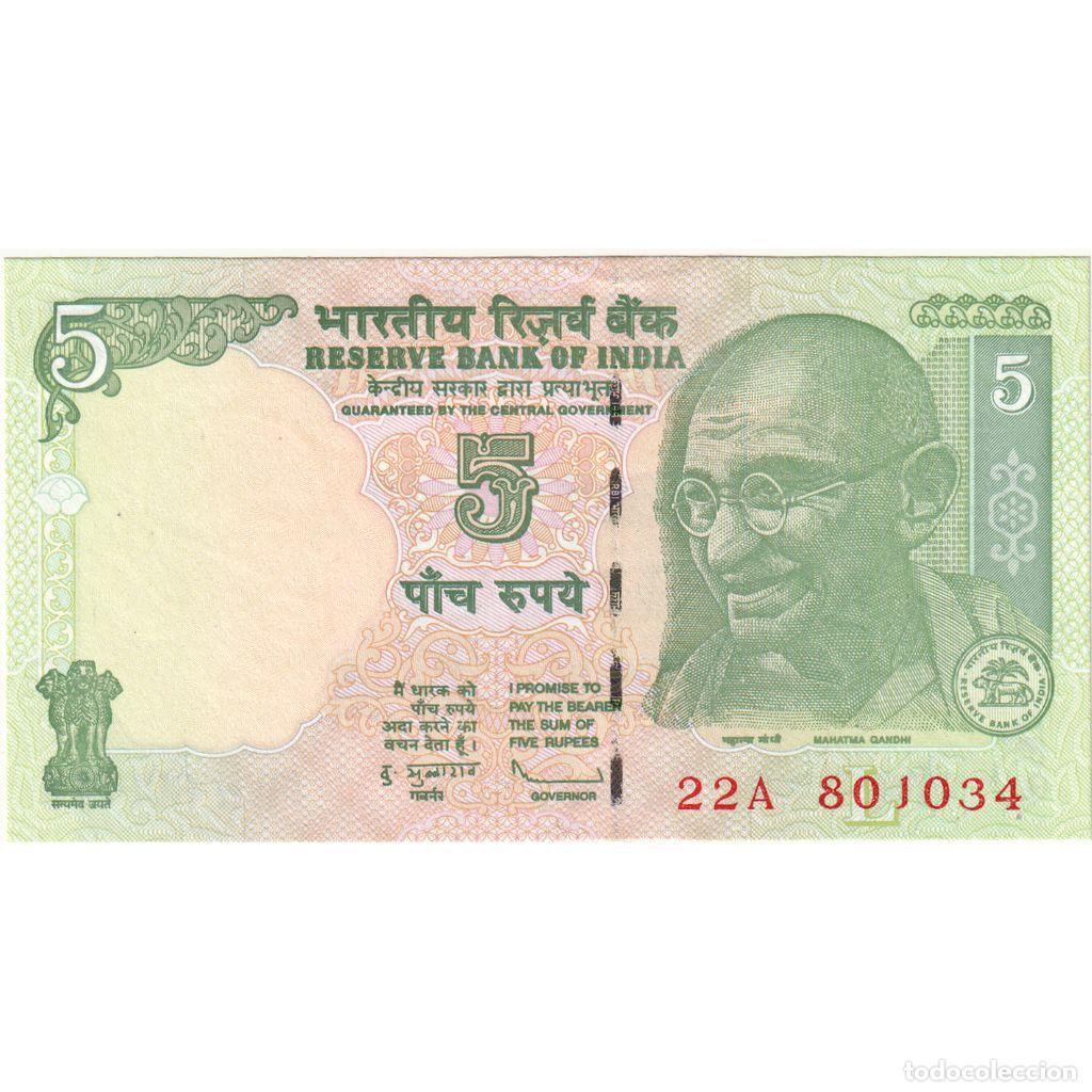 Billetes extranjeros: [#196928] India, 5 Rupees, UNC - Foto 1