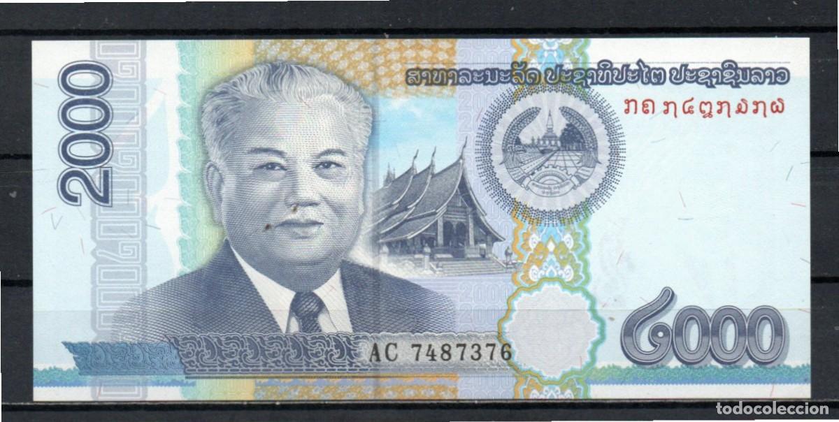 Billetes extranjeros: LAOS 2011, 2000 KIP, P-41a, SC-UNC; 2 ESCANER - Foto 1
