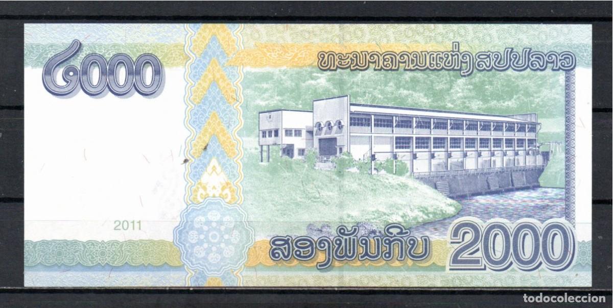 Billetes extranjeros: LAOS 2011, 2000 KIP, P-41a, SC-UNC; 2 ESCANER - Foto 2
