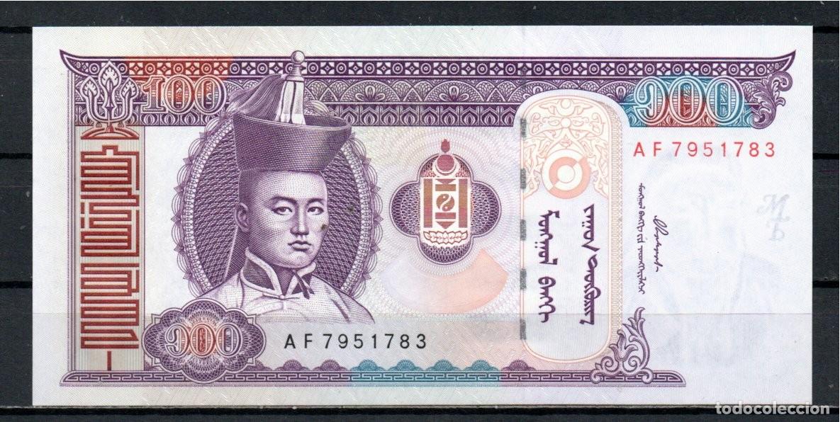 Billetes extranjeros: MONGOLIA 2000, 100 TOGR&Ouml;G, P-65a, SC-UNC; 2 ESCANER - Foto 1