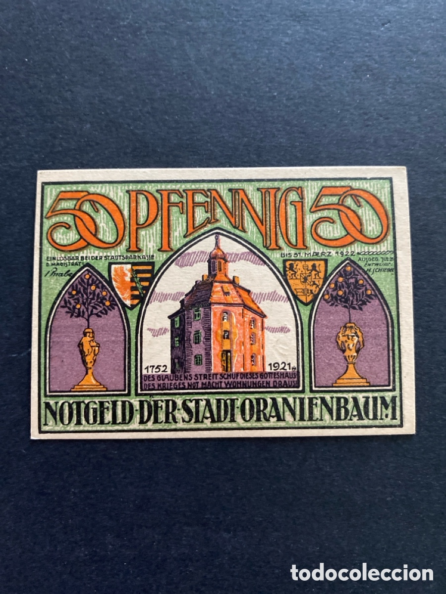 Billetes extranjeros: Billete de Alemania 50 pfennig - Foto 2