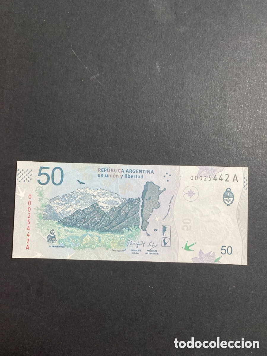 Billetes extranjeros: Billete de Argentina 50 pesos - Foto 1