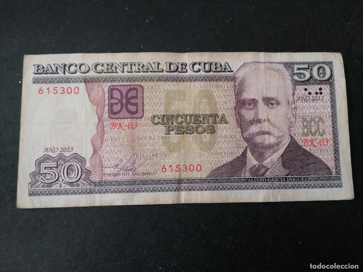 Billetes extranjeros: Billetes 50 pesos, 2013, Cuba, MBC, - Foto 1
