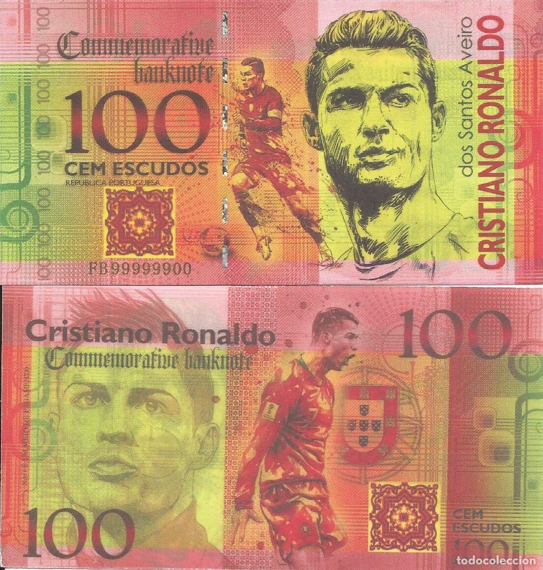 Billetes extranjeros: Billete de Fantasia de Cristiano Ronaldo SC