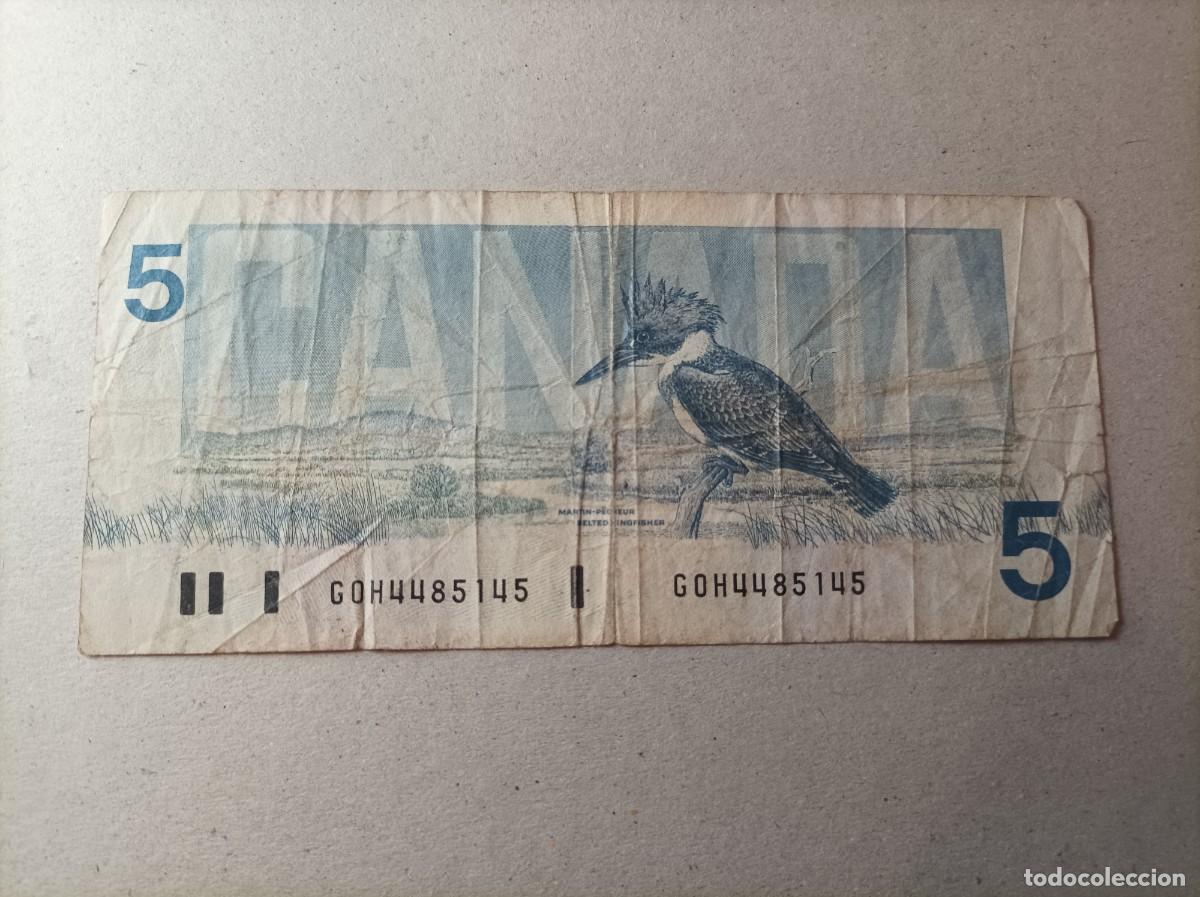 Billetes extranjeros: Billete Canad&aacute;, 5 d&oacute;lares, a&ntilde;o 1986 - Foto 1