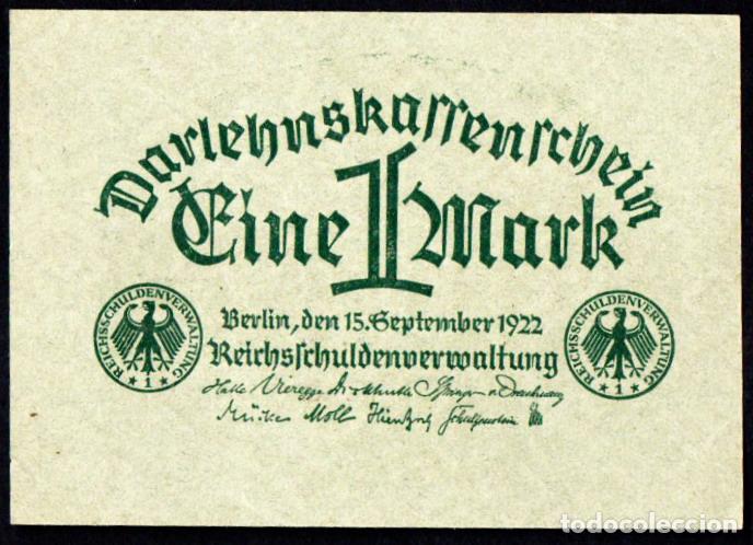 Billetes extranjeros: ALEMANIA - 1 MARCO 1922 - Foto 1