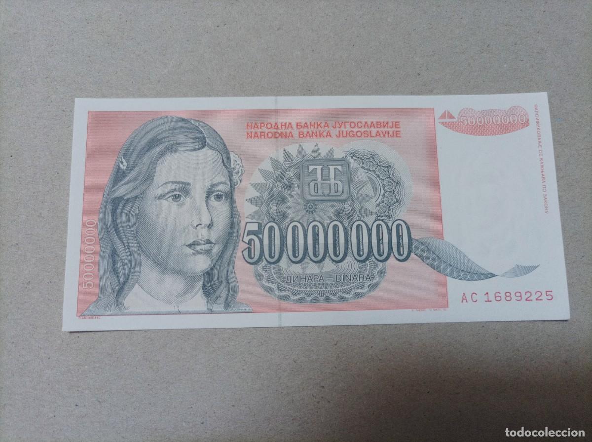 Billetes extranjeros: Billete Yugoslavia, 50000000 dinara, a&ntilde;o 1993, UNC - Foto 1