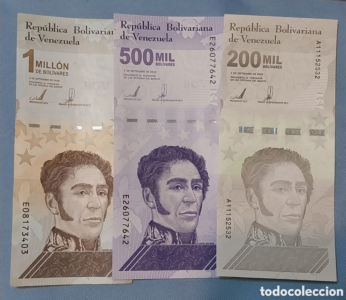 Billetes extranjeros: Set 3 billetes Venezuela originales % - Foto 1