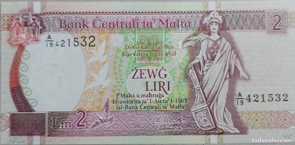 Billetes extranjeros: LOTE DE 3 BILLETES DE ( MALTA ) 1967 SIN CIRCULAR/UNC - Foto 1