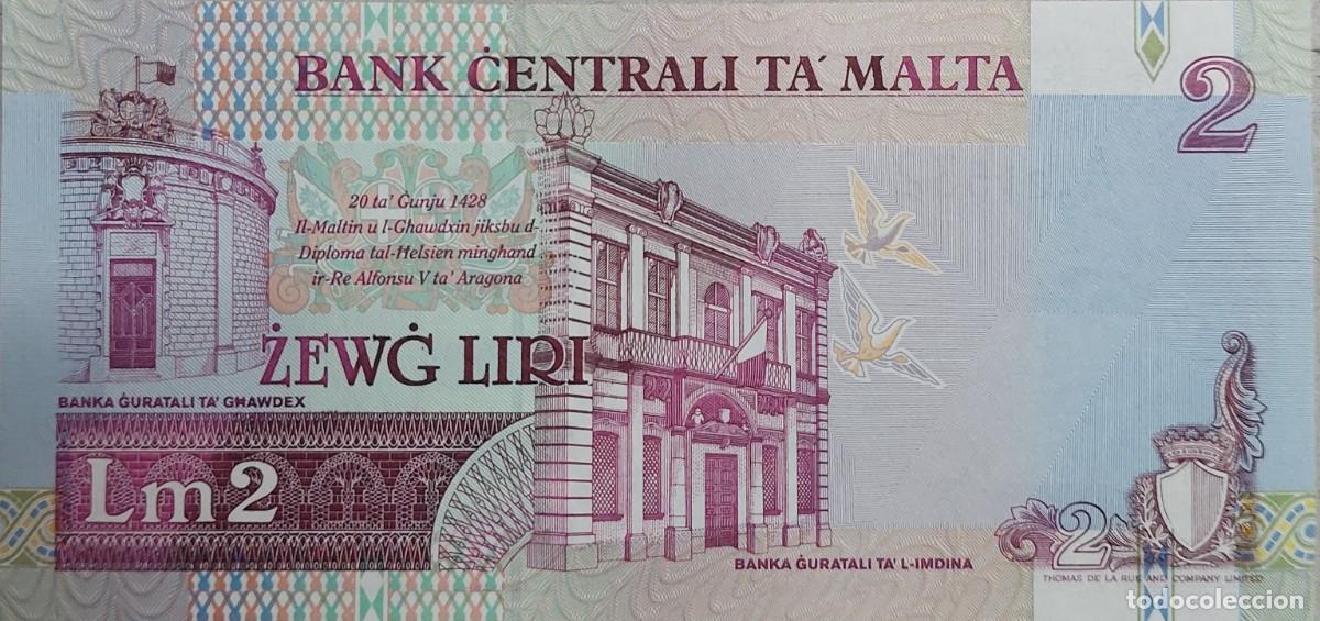 Billetes extranjeros: LOTE DE 3 BILLETES DE ( MALTA ) 1967 SIN CIRCULAR/UNC - Foto 2