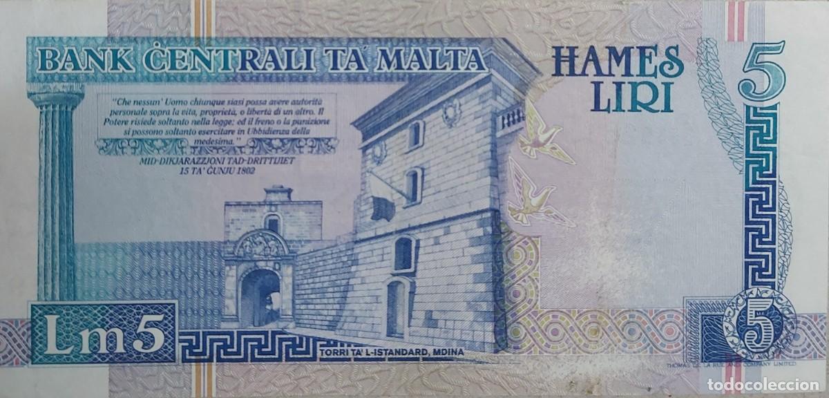 Billetes extranjeros: LOTE DE 3 BILLETES DE ( MALTA ) 1967 SIN CIRCULAR/UNC - Foto 4