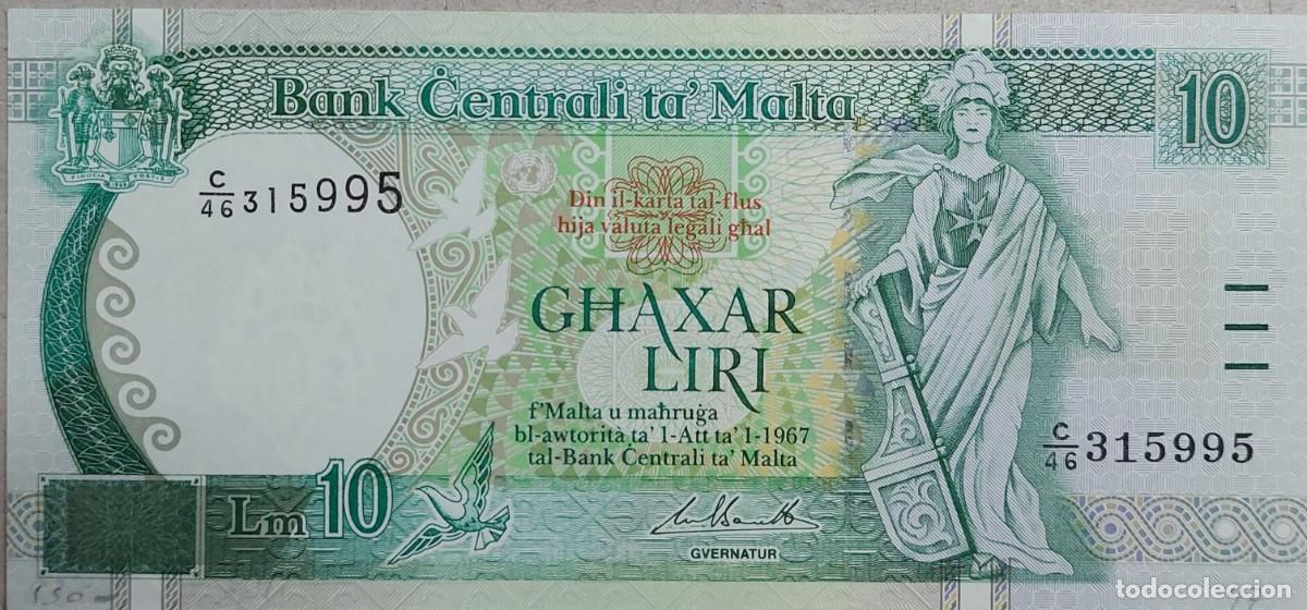Billetes extranjeros: LOTE DE 3 BILLETES DE ( MALTA ) 1967 SIN CIRCULAR/UNC - Foto 5