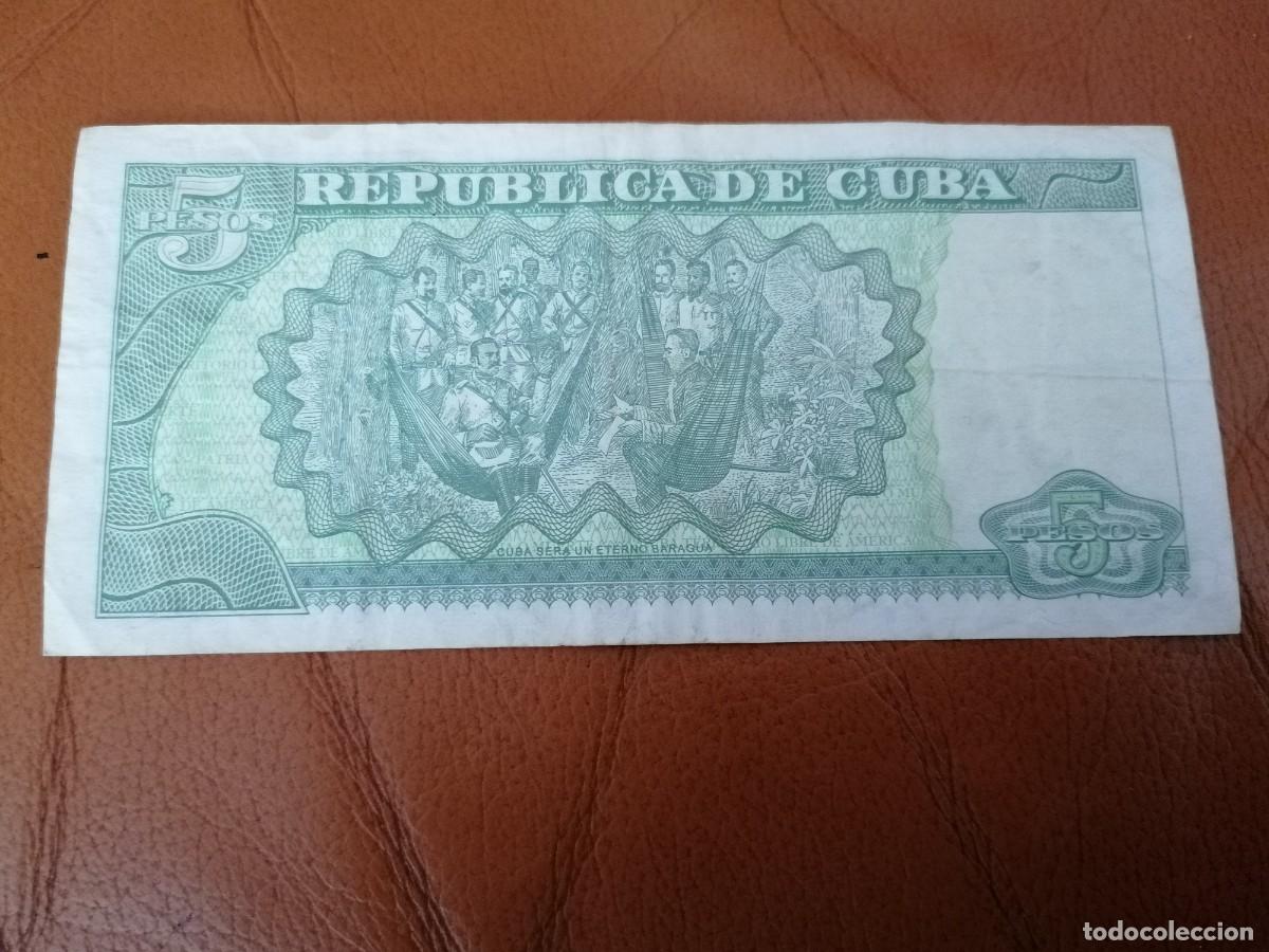 Billetes extranjeros: Billete, Cuba,5 pesos, 2003, MBC - Foto 2