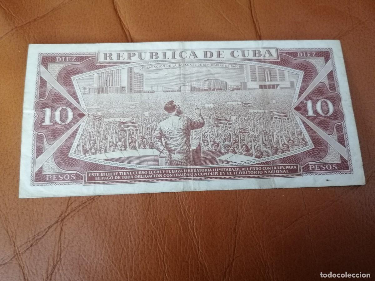 Billetes extranjeros: Billete, Cuba,10 pesos, 1989, MBC - Foto 2
