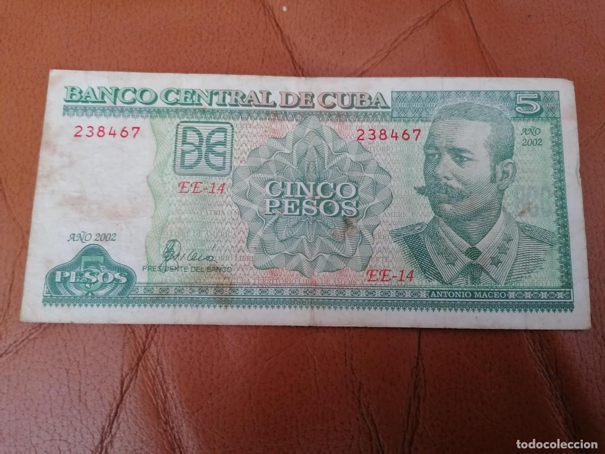Billetes extranjeros: Billete, Cuba,5 pesos, 2002, BC - Foto 1