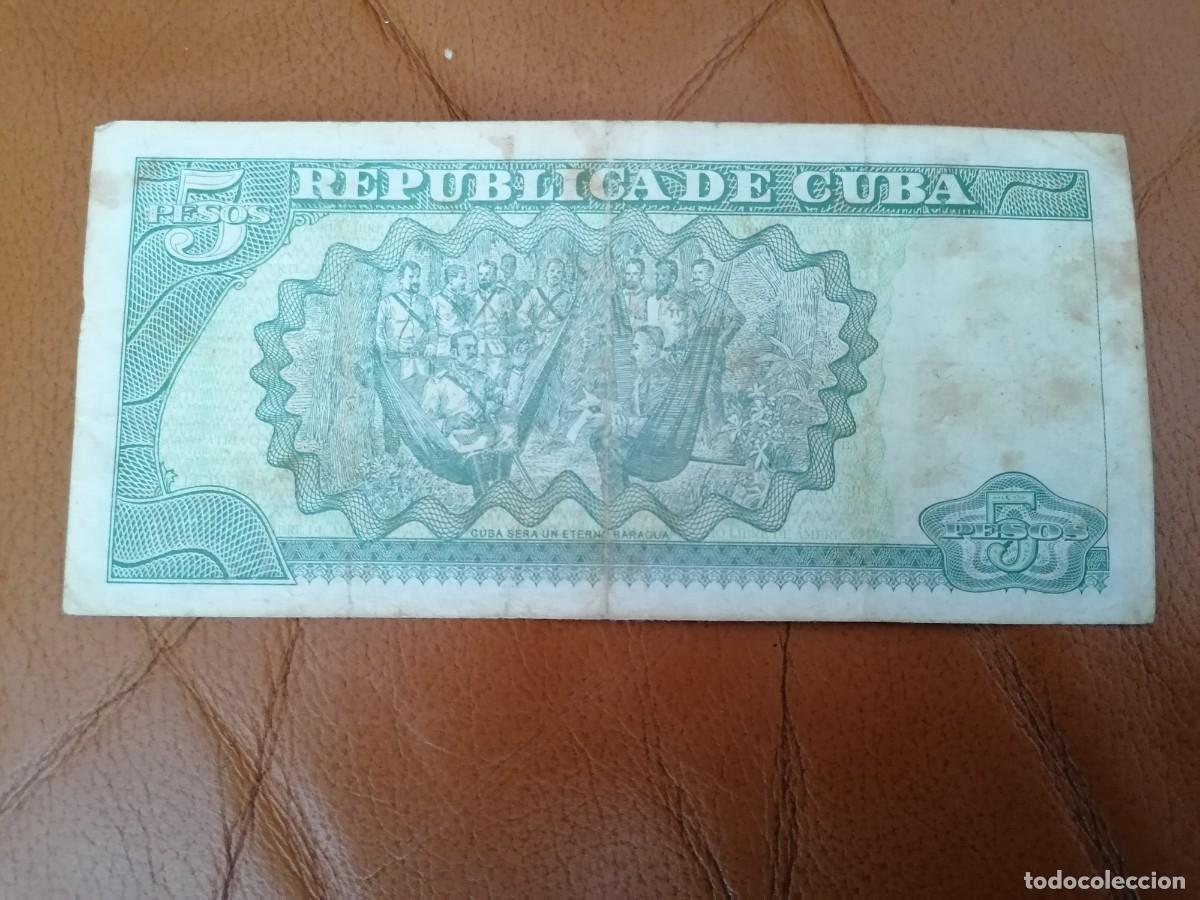 Billetes extranjeros: Billete, Cuba,5 pesos, 2002, BC - Foto 2
