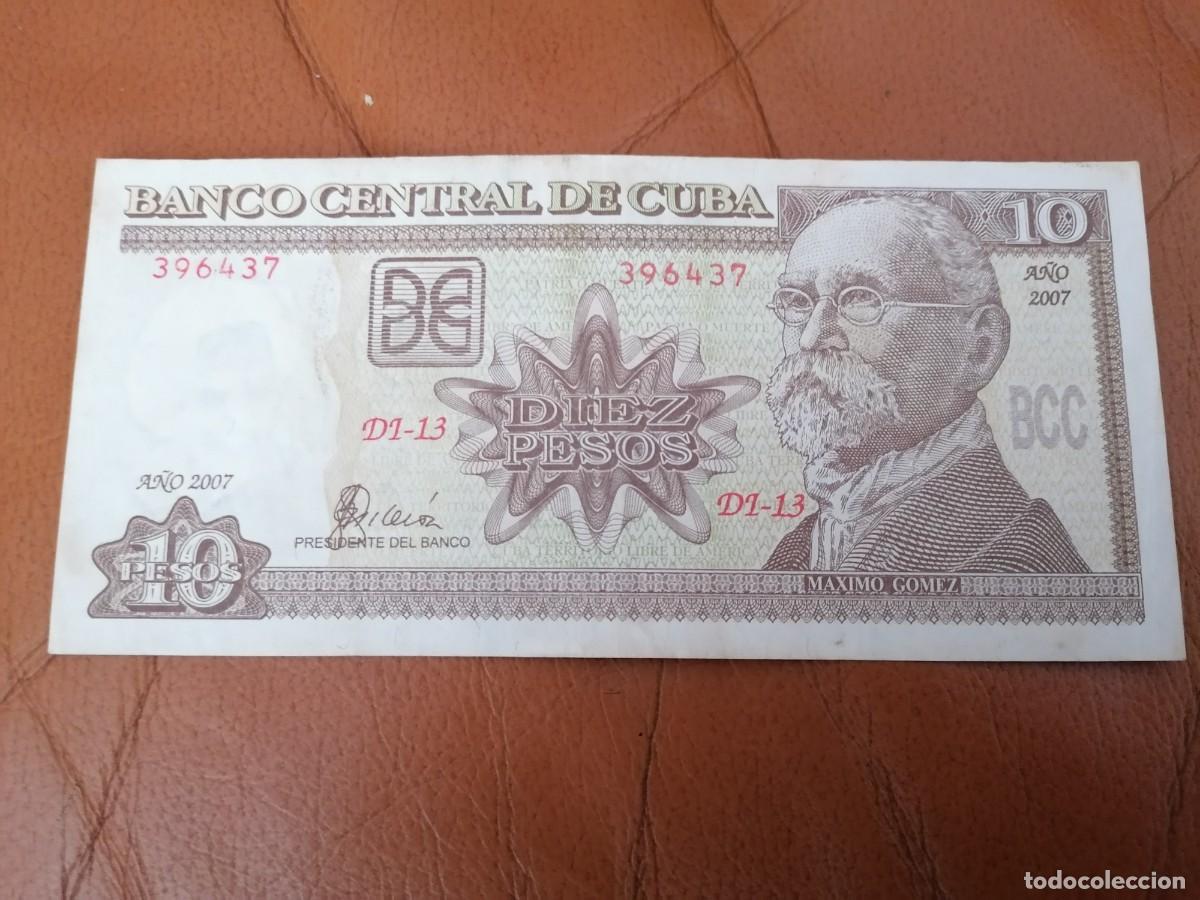 Billetes extranjeros: Billete, Cuba,10 pesos, 2007, MBC, - Foto 1
