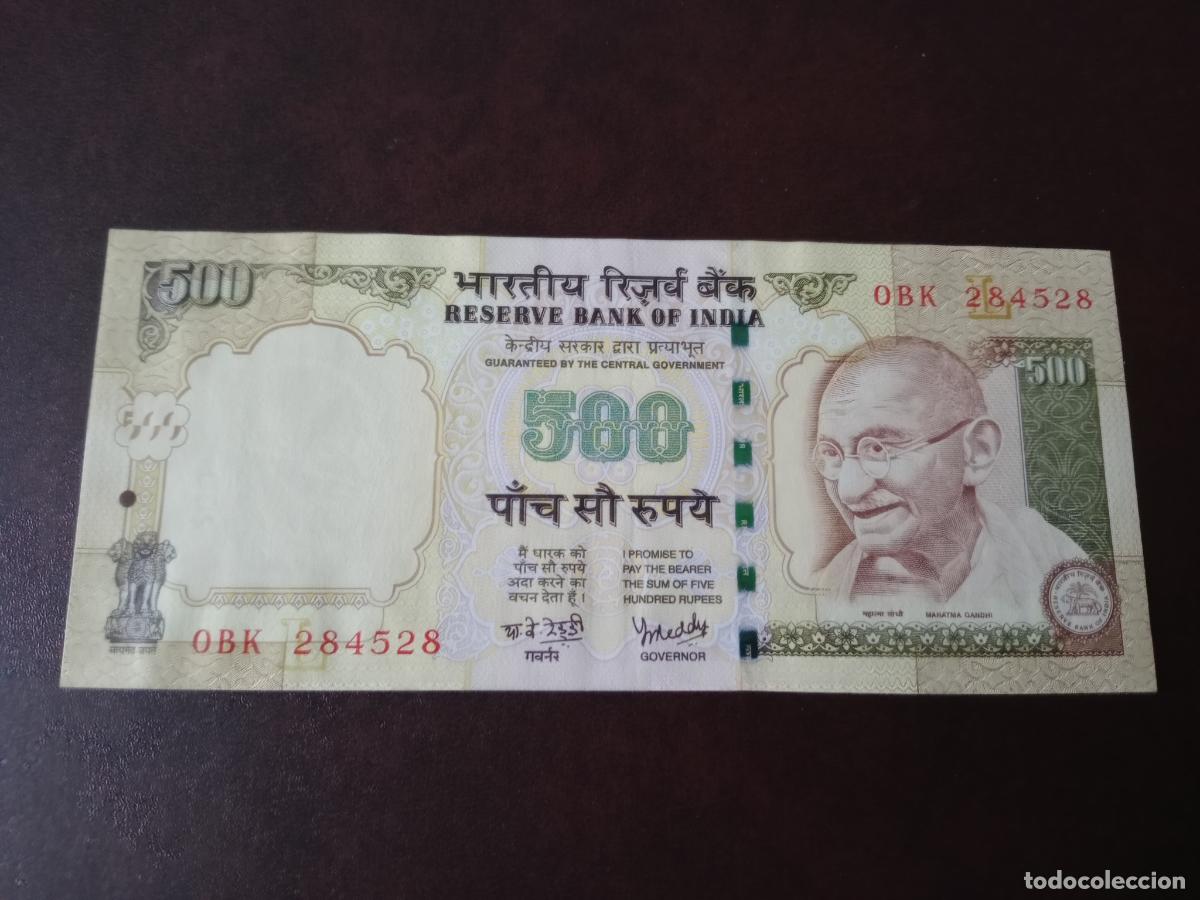 Billetes extranjeros: 500 Rupees, India SC - Foto 1