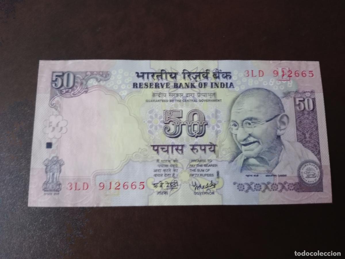 Billetes extranjeros: India, 50 Rupias/Rupees SC 2002 - Foto 1