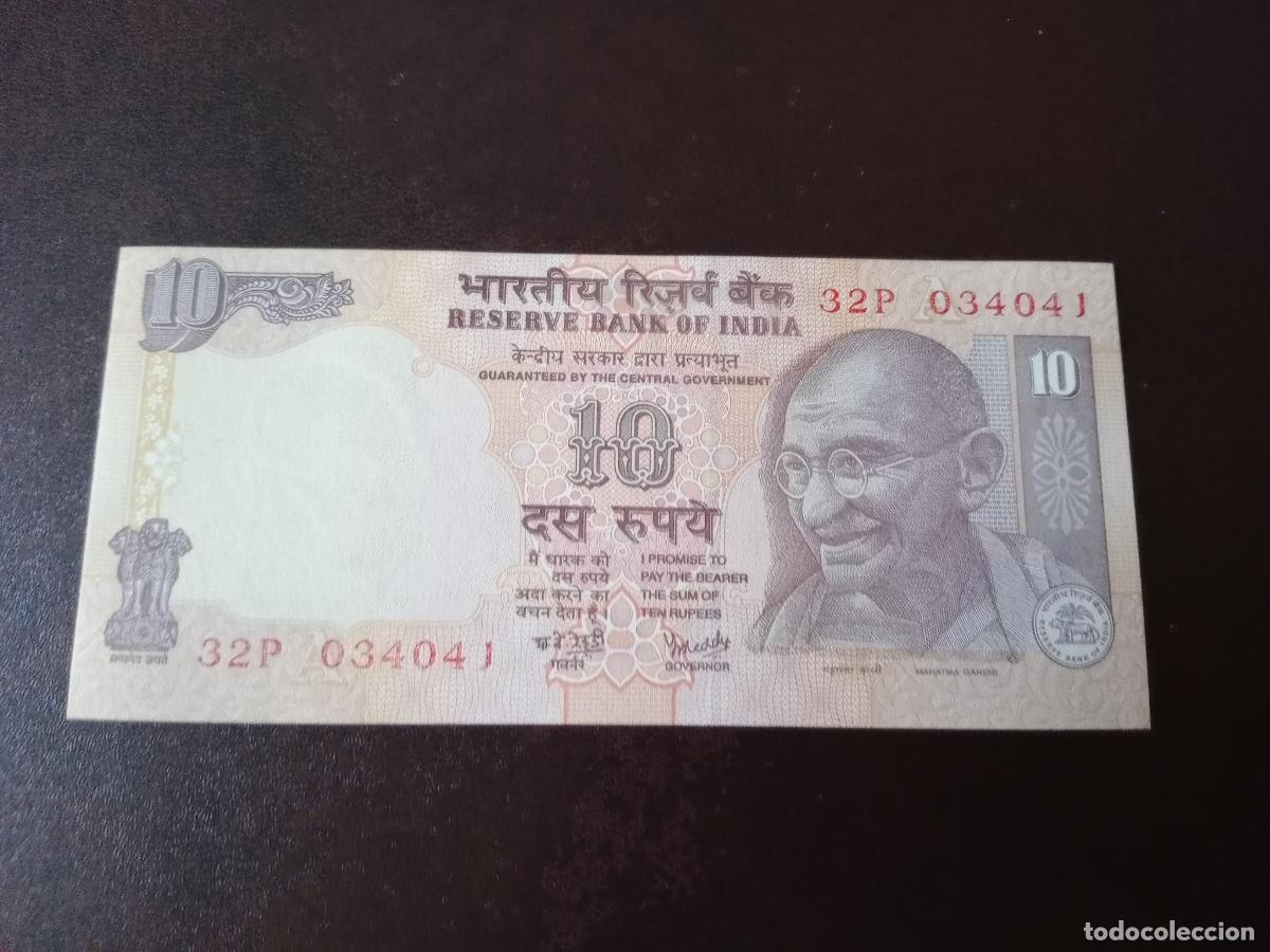 Billetes extranjeros: 10 RUPIAS 2002 INDIA SC - Foto 1