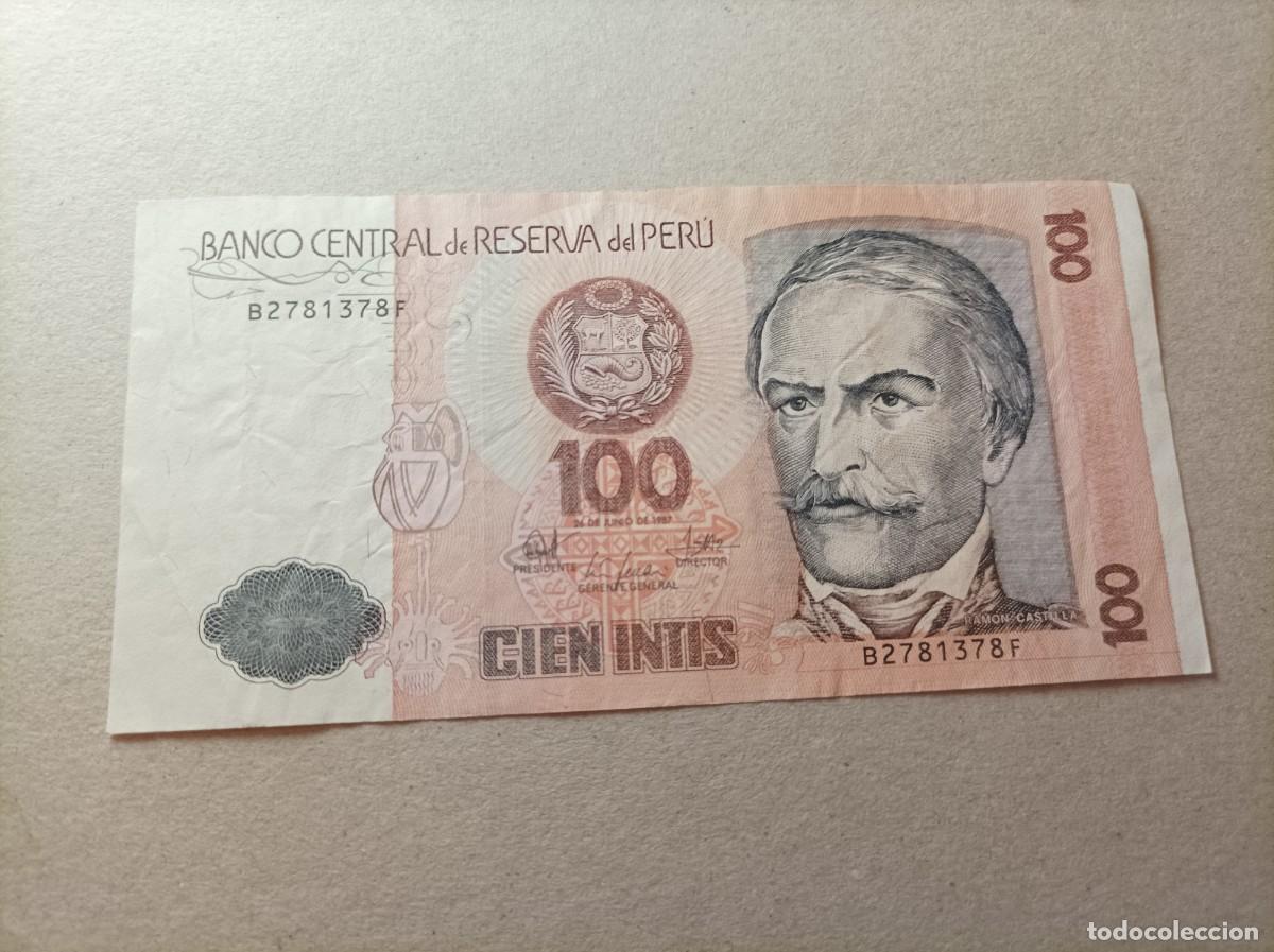 Billetes extranjeros: Billete Per&uacute;, 100 soles, a&ntilde;o 1987 - Foto 1