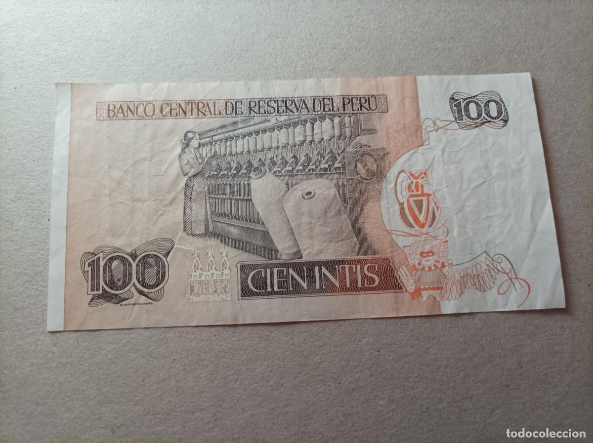 Billetes extranjeros: Billete Per&uacute;, 100 soles, a&ntilde;o 1987 - Foto 2