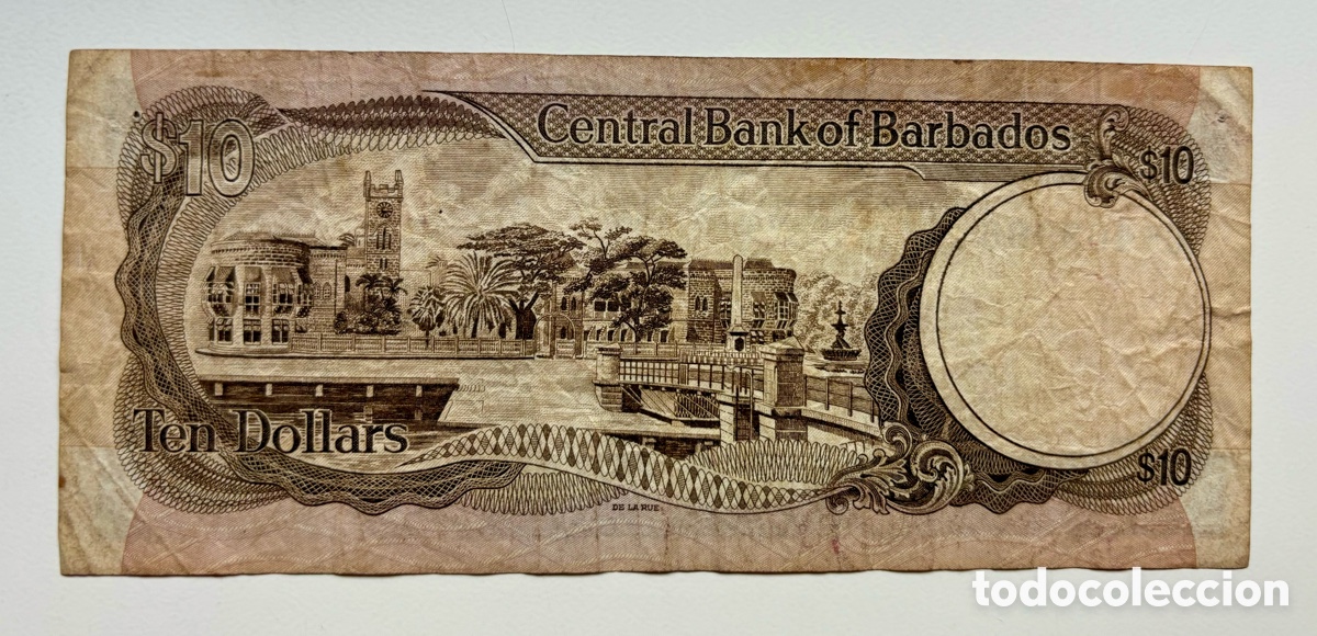 Billetes extranjeros: Billete BARBADOS 10 Dolares 1973 - Foto 2