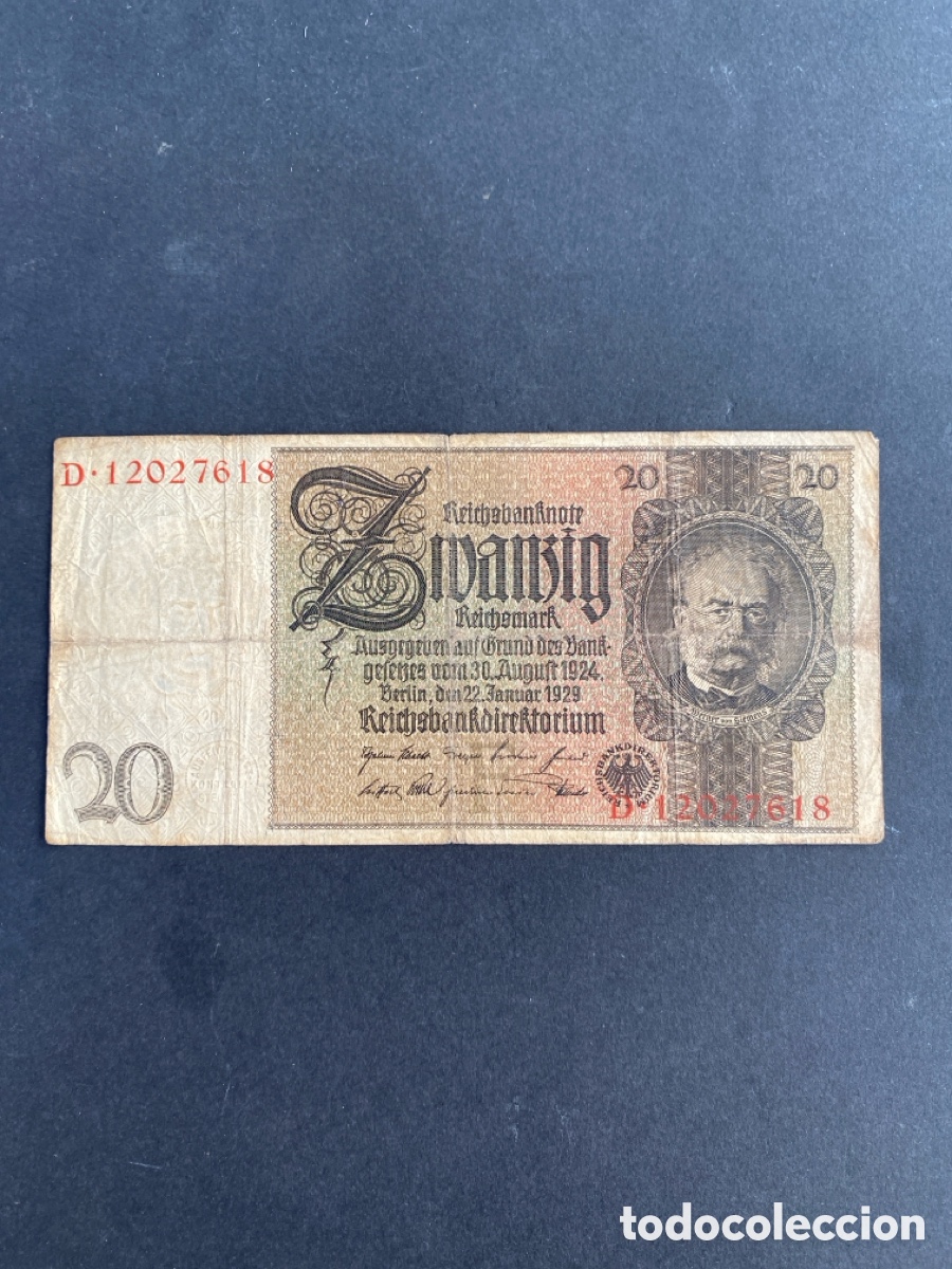 Billetes extranjeros: Billete de Alemania 20 mark - Foto 1