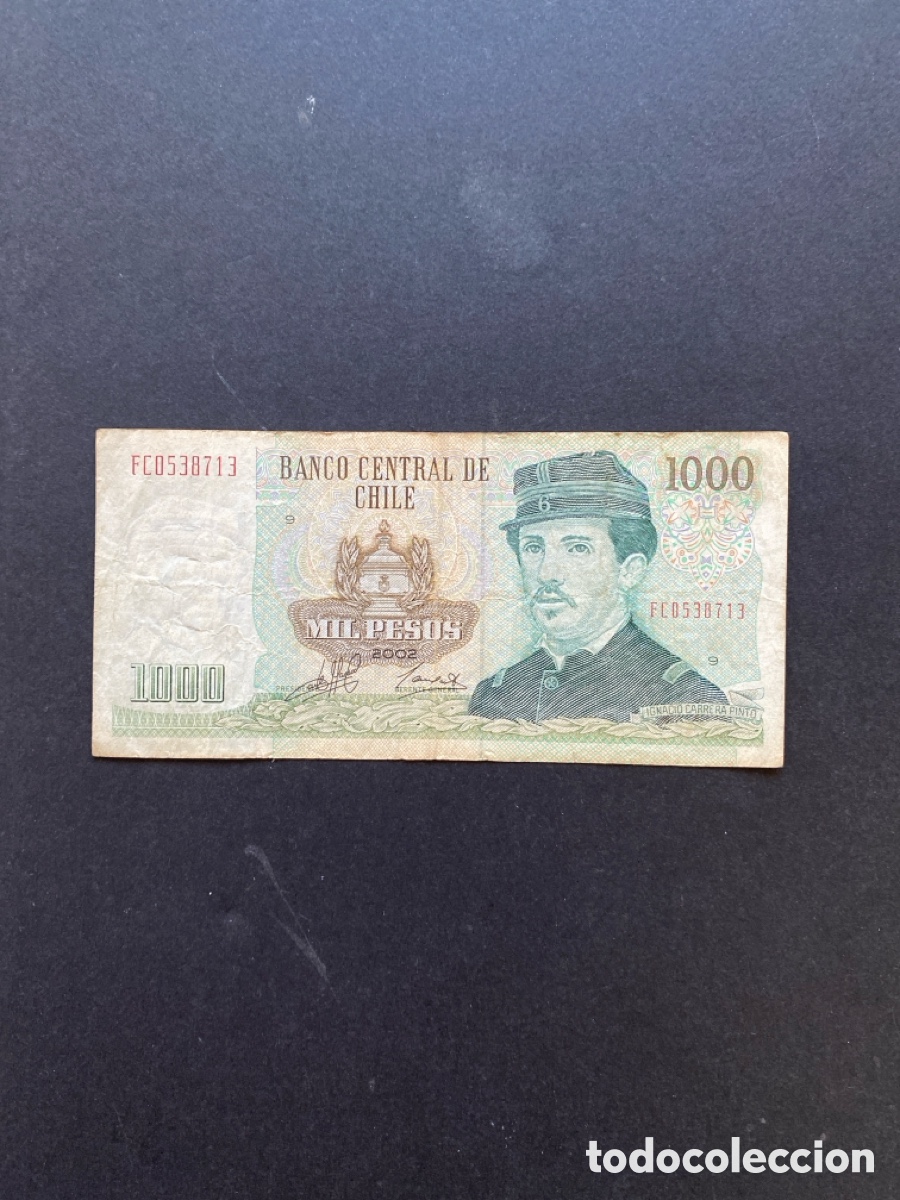 Billetes extranjeros: Billete de Chile 1000 pesos - Foto 1