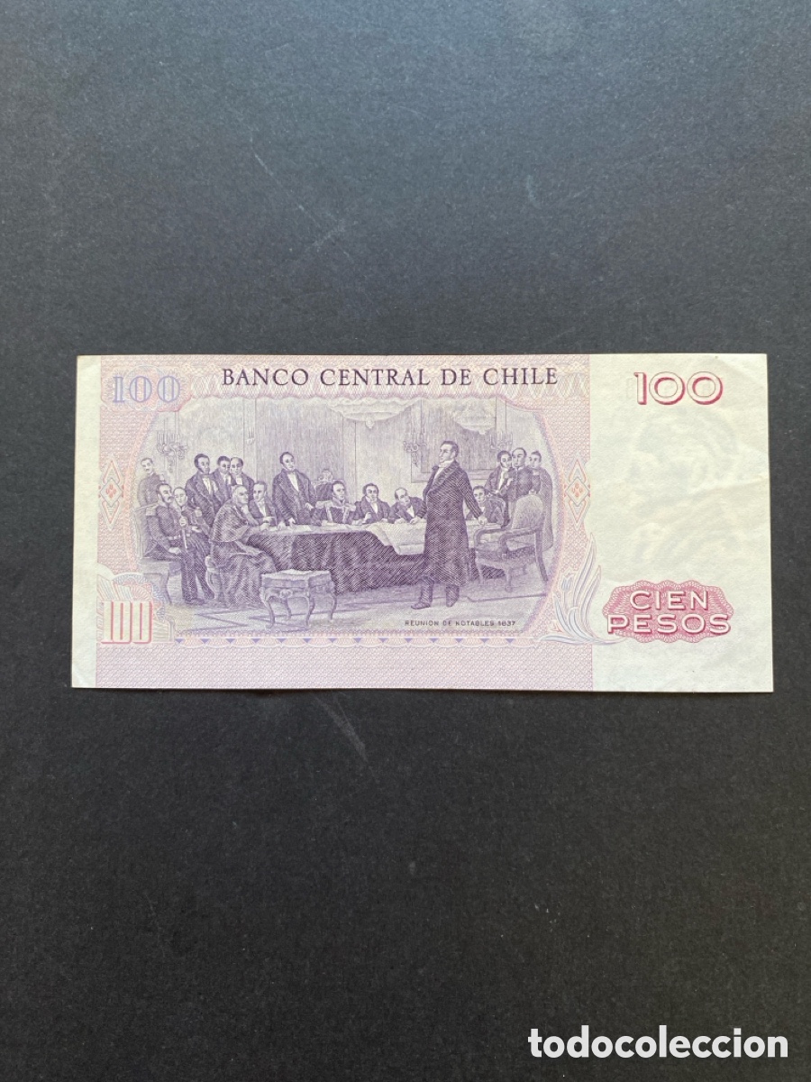 Billetes extranjeros: Billete de Chile 100 pesos - Foto 2