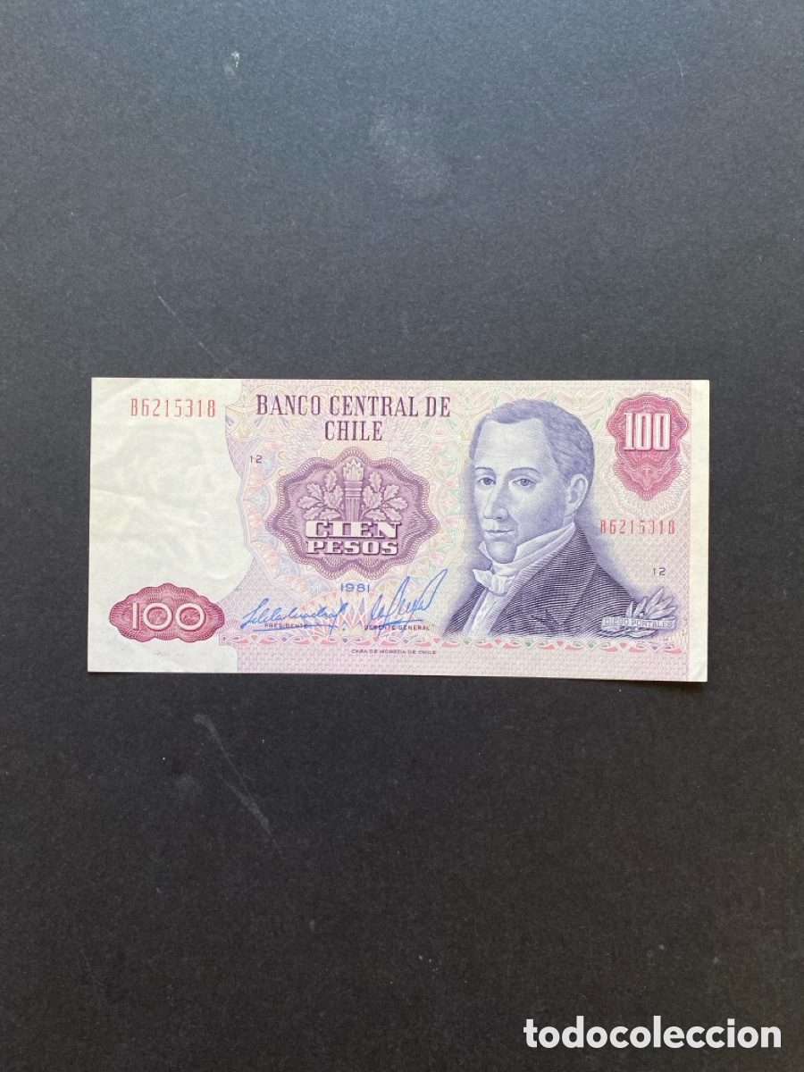 Billetes extranjeros: Billete de Chile 100 pesos - Foto 1