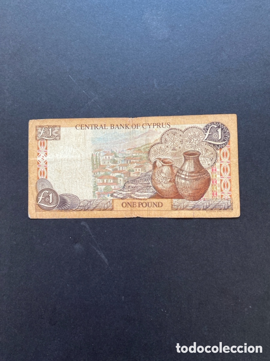 Billetes extranjeros: Billete de Chipre 1 lira - Foto 2
