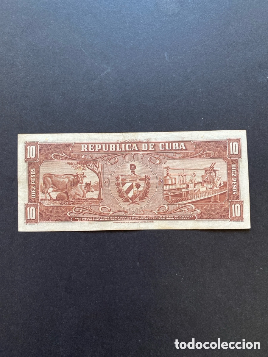 Billetes extranjeros: Billete de Cuba 10 pesos - Foto 2